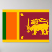 Sri Lanka vlag Poster (Voorkant)