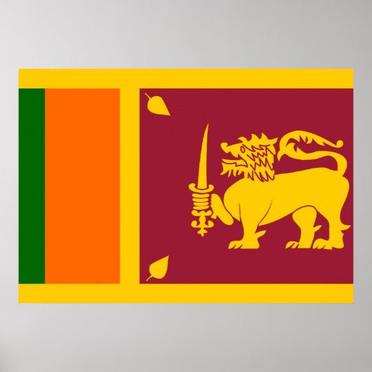 Sri Lanka vlag Poster (Voorkant)
