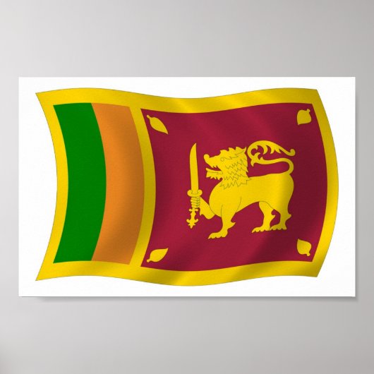 Sri Lanka Vlag Poster Afdruk (Voorkant)