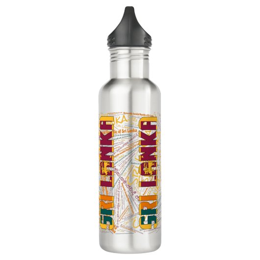 Sri Lanka vlag: Prachtige patriottische vlag Waterfles (Links)