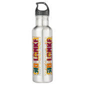 Sri Lanka vlag: Prachtige patriottische vlag Waterfles (Achterkant)