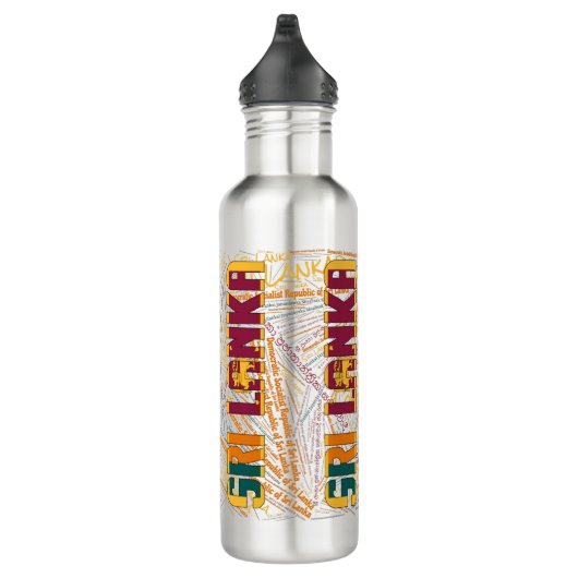 Sri Lanka vlag: Prachtige patriottische vlag Waterfles (Rechts)