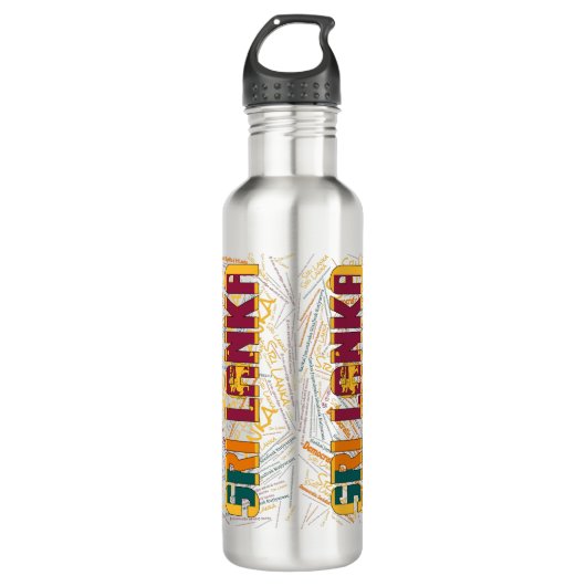 Sri Lanka vlag: Prachtige patriottische vlag Waterfles (Voorkant)