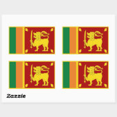 Sri Lanka vlag Rechthoekige Sticker (Vel)