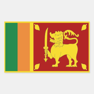 Sri Lanka vlag Rechthoekige Sticker
