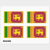 Sri Lanka vlag Rechthoekige Sticker (Vel)