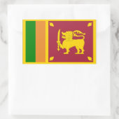 Sri Lanka vlag Rechthoekige Sticker (Tas)