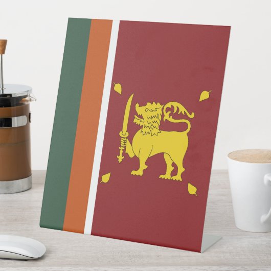 Sri Lanka vlag Reclamebord Met Voetstuk (Insitu)