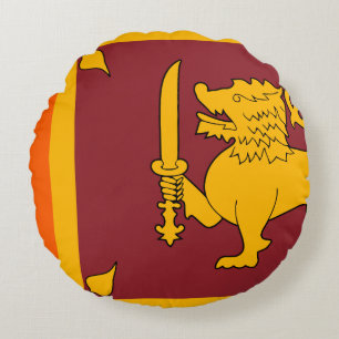 Sri Lanka vlag Rond Kussen