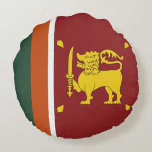 Sri Lanka vlag Rond Kussen