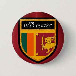Sri Lanka vlag Ronde Button 5,7 Cm