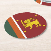 Sri Lanka vlag Ronde Kartonnen Onderzetter (Gebogen)