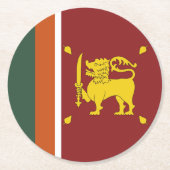 Sri Lanka vlag Ronde Kartonnen Onderzetter (Voorkant)