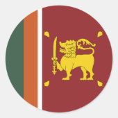 Sri Lanka vlag Ronde Sticker (Voorkant)