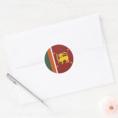Sri Lanka vlag Ronde Sticker (Envelop)