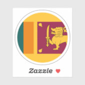 Sri Lanka Vlag Ronde Sticker (Vel)