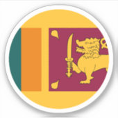 Sri Lanka Vlag Ronde Sticker (Voorkant)