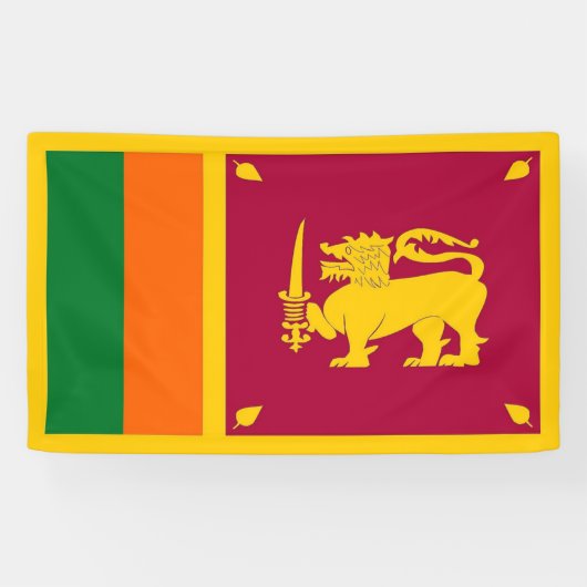 Sri Lanka vlag Spandoek (Horizontaal)