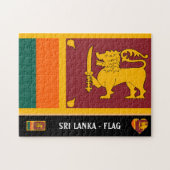 Sri Lanka vlag & Sri Lanka land/Sri Lanka Legpuzzel (Horizontaal)