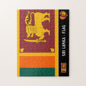 Sri Lanka vlag & Sri Lanka land/Sri Lanka Legpuzzel (Verticaal)