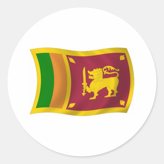 Sri Lanka Vlag Sticker (Voorkant)