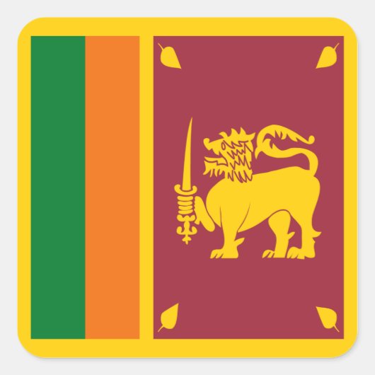 Sri Lanka Vlag Sticker (Voorkant)