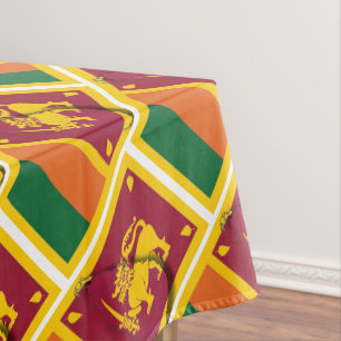 SRI LANKA Vlag Stijlvol Patriotisch Geometrisch Tafelkleed
