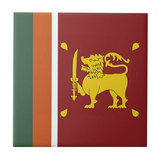 Sri Lanka vlag Tegeltje (Voorkant)