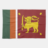 Sri Lanka vlag Theedoek (Horizontaal)