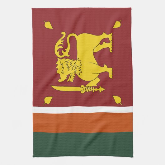 Sri Lanka vlag Theedoek (Verticaal)