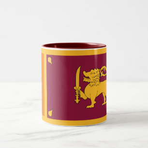 Sri Lanka-vlag Tweekleurige Koffiemok