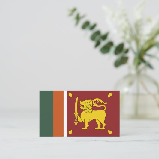 Sri Lanka vlag Visitekaartje (Staand voorkant)