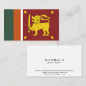 Sri Lanka vlag Visitekaartje (Voorkant / Achterkant)