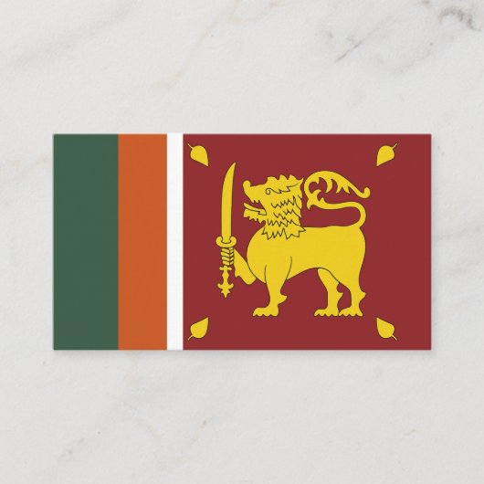 Sri Lanka vlag Visitekaartje (Voorkant)