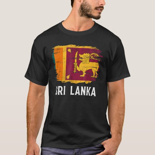  Sri Lanka vlag voor Sri Lanka T-shirt (Voorkant)