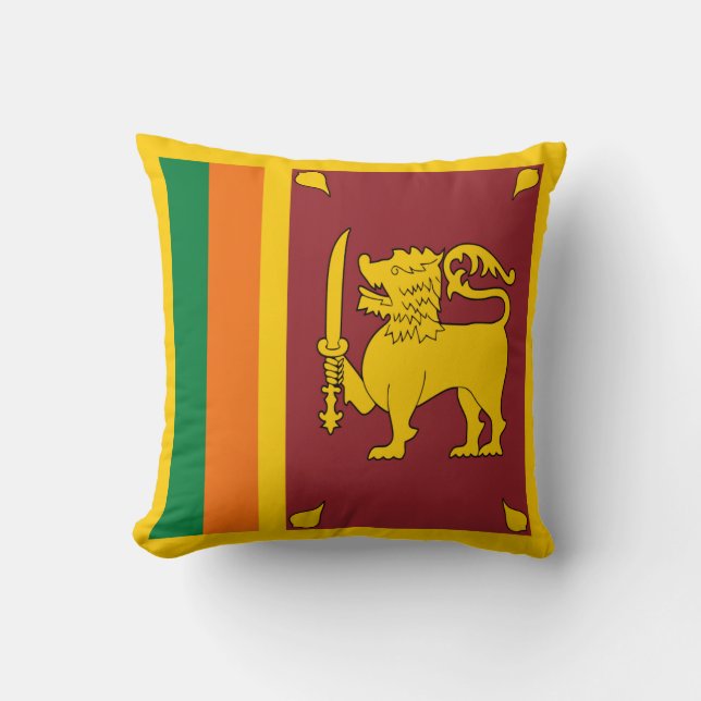 Sri Lanka vlag x vlag Pillow Kussen (Voorkant)