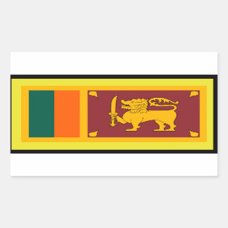 Sri Lanka-vlaggen ticker Rechthoekige Sticker
