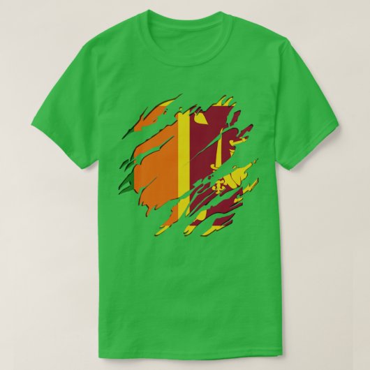 Sri Lanka-vlagkrach T-shirt (Design voorkant)