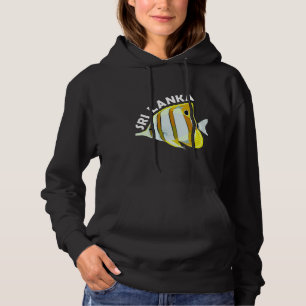 Sri Lanka Vlinder Vis Tropisch Koraal Marine Ani Hoodie