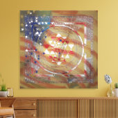 Sri Lanka voor Amerika - Geëmpeld Canvas (Insitu (Woonkamer))