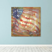 Sri Lanka voor Amerika - Geëmpeld Canvas (Insitu (Houten vloer))