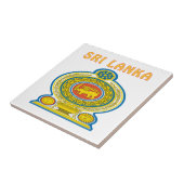 SRI LANKA wapenschild Tegeltje (Zijkant)