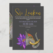 Sri Lankaans erfgoed met de hand geschilderd Kaart (Voorkant / Achterkant)