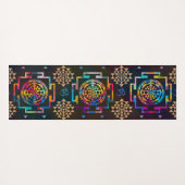 Sri Lankaans patroon - kleur en goud Yogamat (Achterkant (horizontaal))