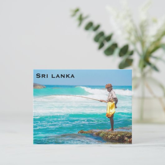 Sri Lankaans wintage reistoerisme Voeg Briefkaart (Staand voorkant)