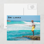 Sri Lankaans wintage reistoerisme Voeg Briefkaart  (Voorkant / Achterkant)