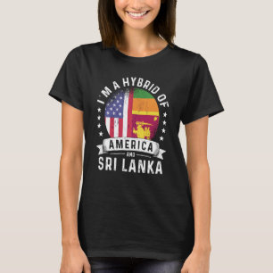 Sri Lankaanse Amerikaanse Patriottische Geteelde V T-shirt