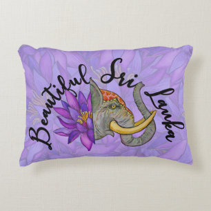 Sri Lankaanse geschenken met olifant en lotus Accent Kussen