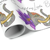 Sri Lankaanse geschenken met olifant en lotus Cadeaupapier (Rol Hoek)