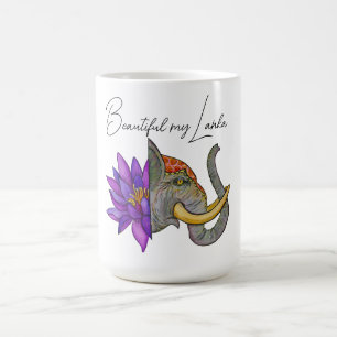 Sri Lankaanse geschenken met olifant en lotus Koffiemok